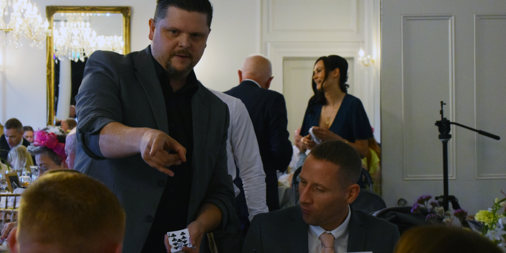 Guests amazed by magic tricks in Chester